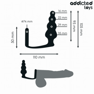 Addicted Toys-Plug anale con Anello in Silicone Model 5 · Giocattoli anali (immagine 4)