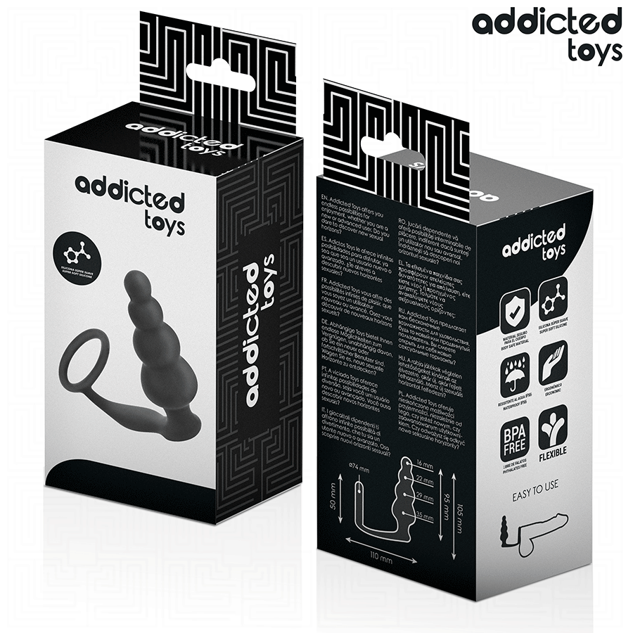 Addicted Toys-Plug anale con Anello in Silicone Model 5 · Giocattoli anali (immagine 6)