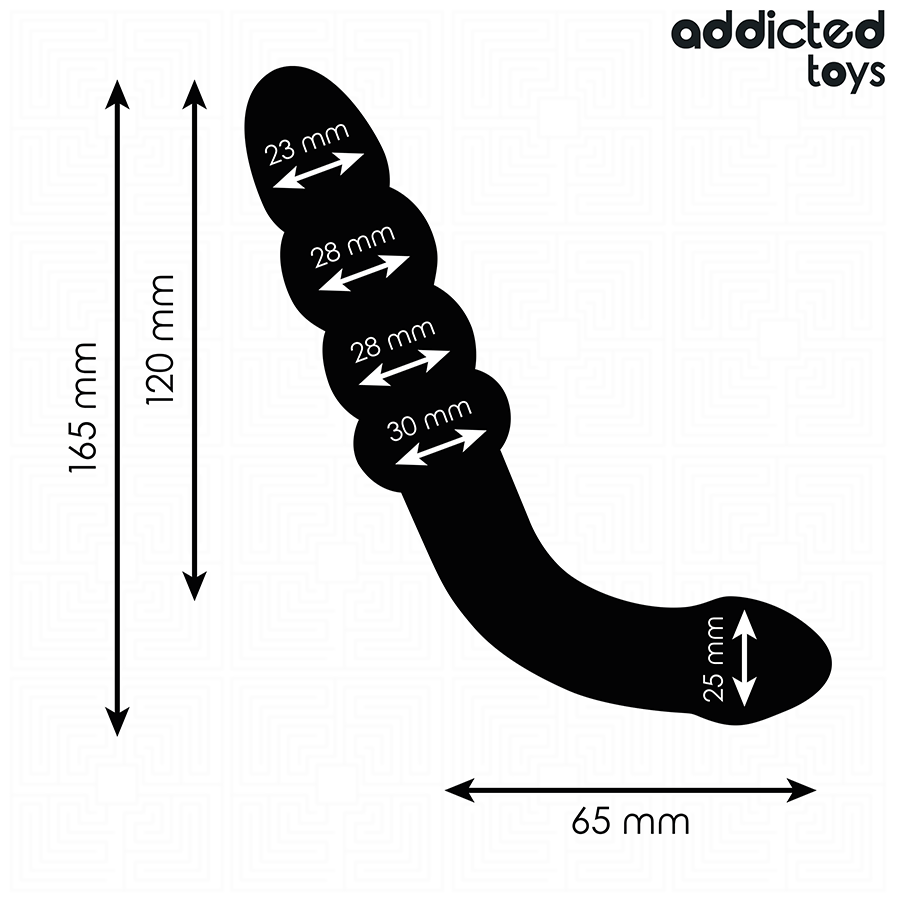 Addicted Toys-Massaggiatore anale doppio in silicone 16,5 cm · Giocattoli anali (imaginea 5)