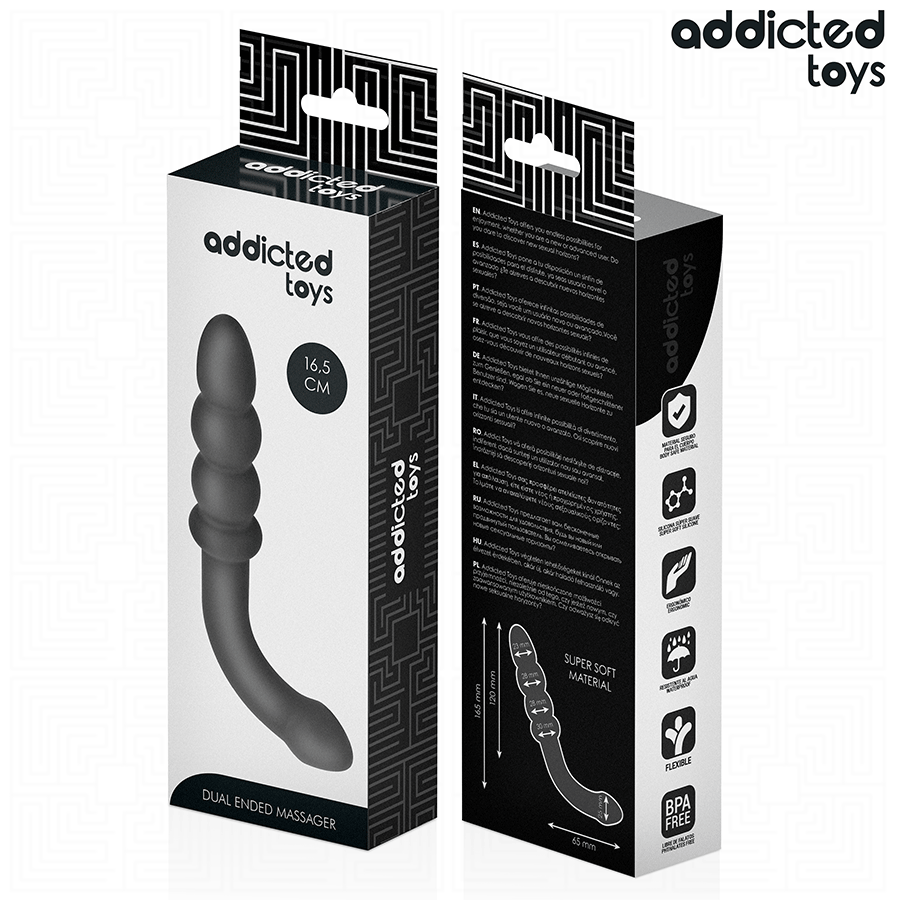 Addicted Toys-Massaggiatore anale doppio in silicone 16,5 cm · Giocattoli anali (imaginea 6)