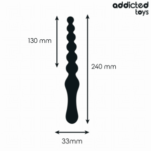 Addicted Toys-Massaggiatore anale doppio in silicone 24 cm · Giocattoli anali (imaginea 4)