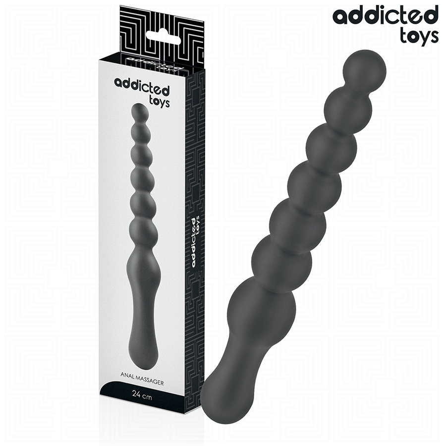 Addicted Toys-Massaggiatore anale doppio in silicone 24 cm · Giocattoli anali (imaginea 6)
