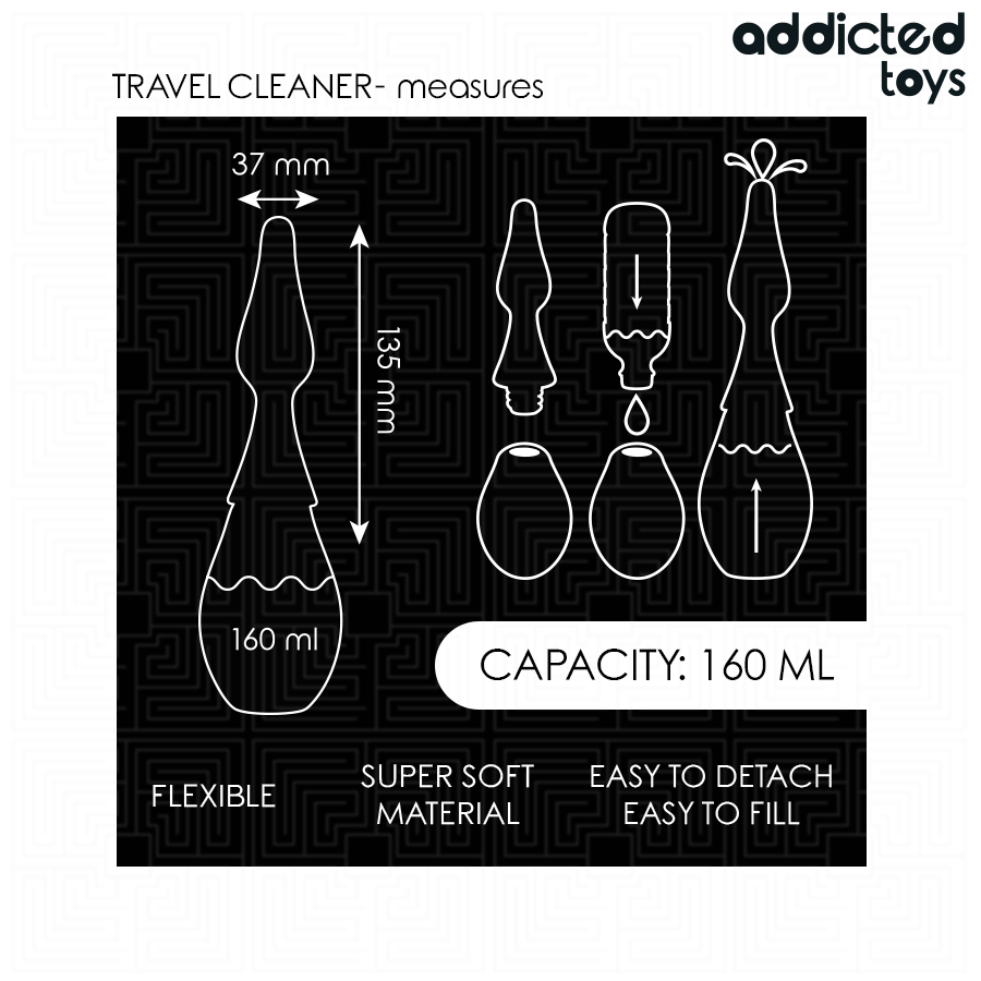 Addicted Toys-Travel Cleaner di Silicone Modello 1 · Giocattoli anali (imaginea 5)