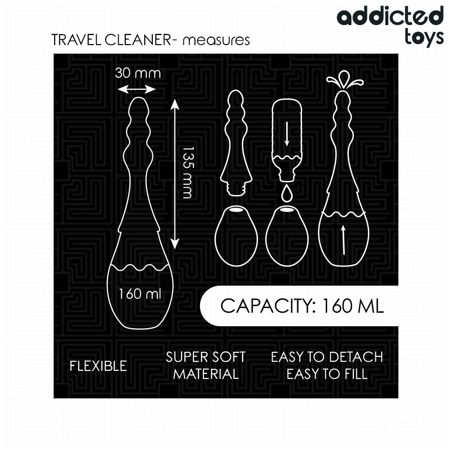 Addicted Toys-Pulitore da viaggio in silicone modello 4 6 Addicted Toys-Pulitore da viaggio in silicone modello 4 · Giocattoli anali (imaginea 6)