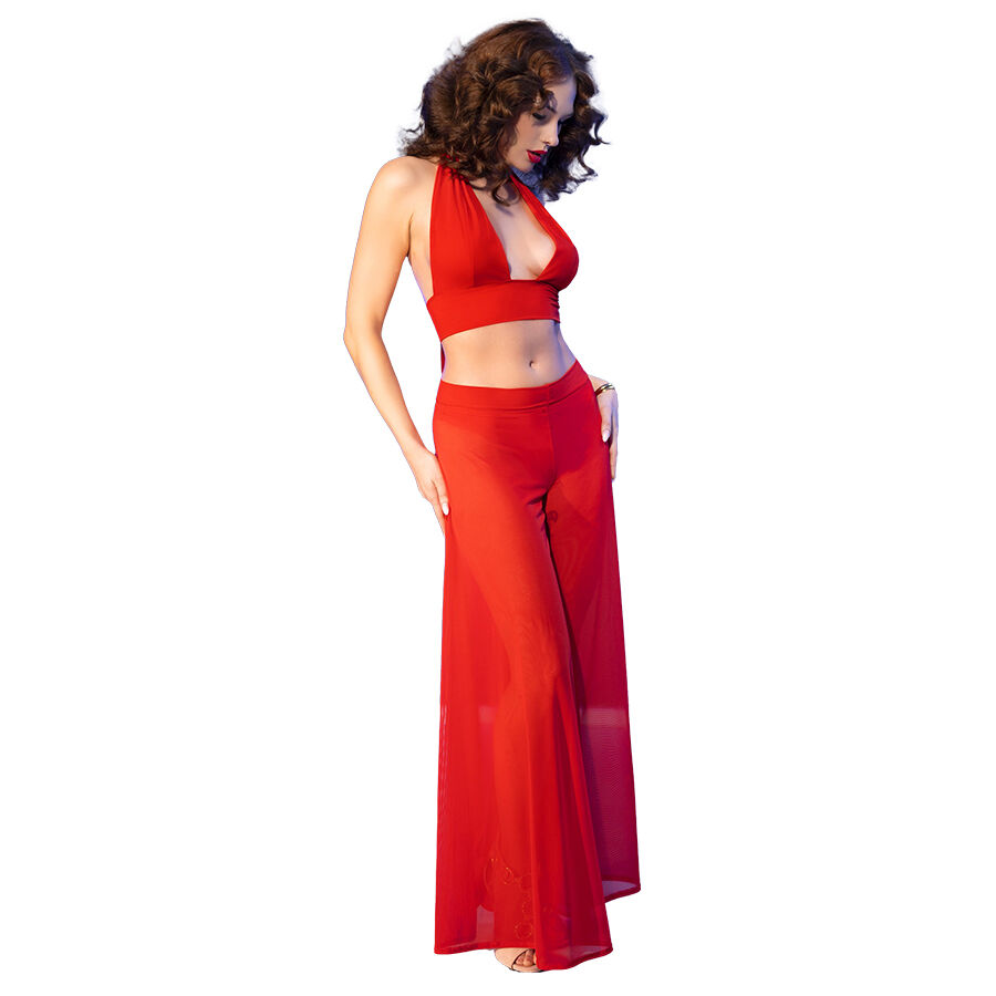 Chilirose-CR-4857 Top Rosso e Pantaloni · Lingerie sexy donna (immagine 5)