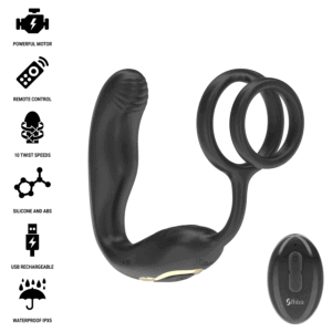 Ibiza Technology-Anello vibratore rotante teleguidato Wiggle · Anelli & Guaine per pene (immagine 7)
