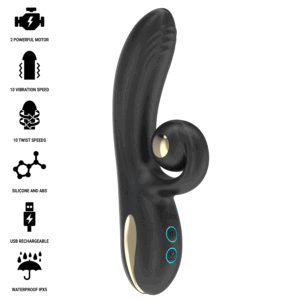 Ibiza Technology-Twister Vibratore Rotativo con Stimolatore Curvo 11 Ibiza Technology-Twister Vibratore Rotativo con Stimolatore Curvo · Vibratori (immagine 4)