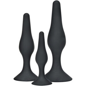 Toyjoy-Curvy Companions Set 3 Plug anale Nero-Silicone
