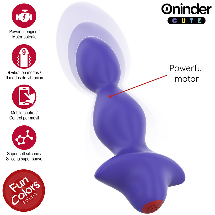 Oninder Cute-Love Butt Plug anale Vibrant Dilatatore - Applicazione · Giocattoli anali (imaginea 4)