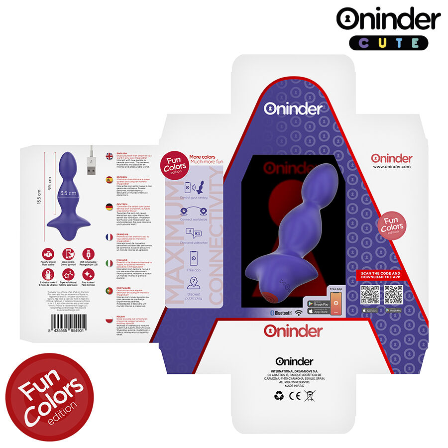 Oninder Cute-Love Butt Plug anale Vibrant Dilatatore - Applicazione · Giocattoli anali (imaginea 6)