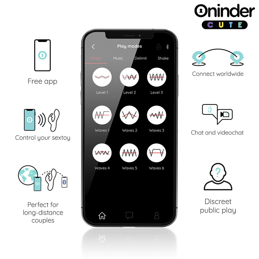 Oninder Cute-Love Bunny Vibratore G-spot e Clitoride - Free · Giocattoli per coppie (imaginea 4)