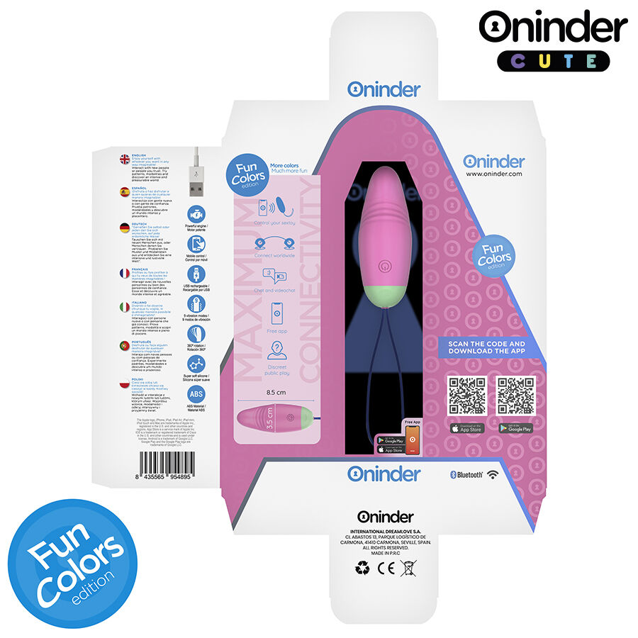 Oninder Cute-Love Pleasure 360° Uovo Vibrante Rotativo in Silicone · Vibratori (imaginea 7)