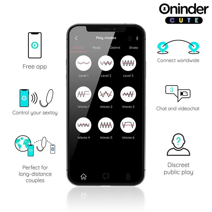 Oninder Cute-Love Pleasure O Vibratore con Perle Rotative · Vibratori (imaginea 3)