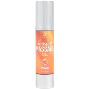 Secretplay Cosmetic-Olio da massaggio con pesche, 50 ml
