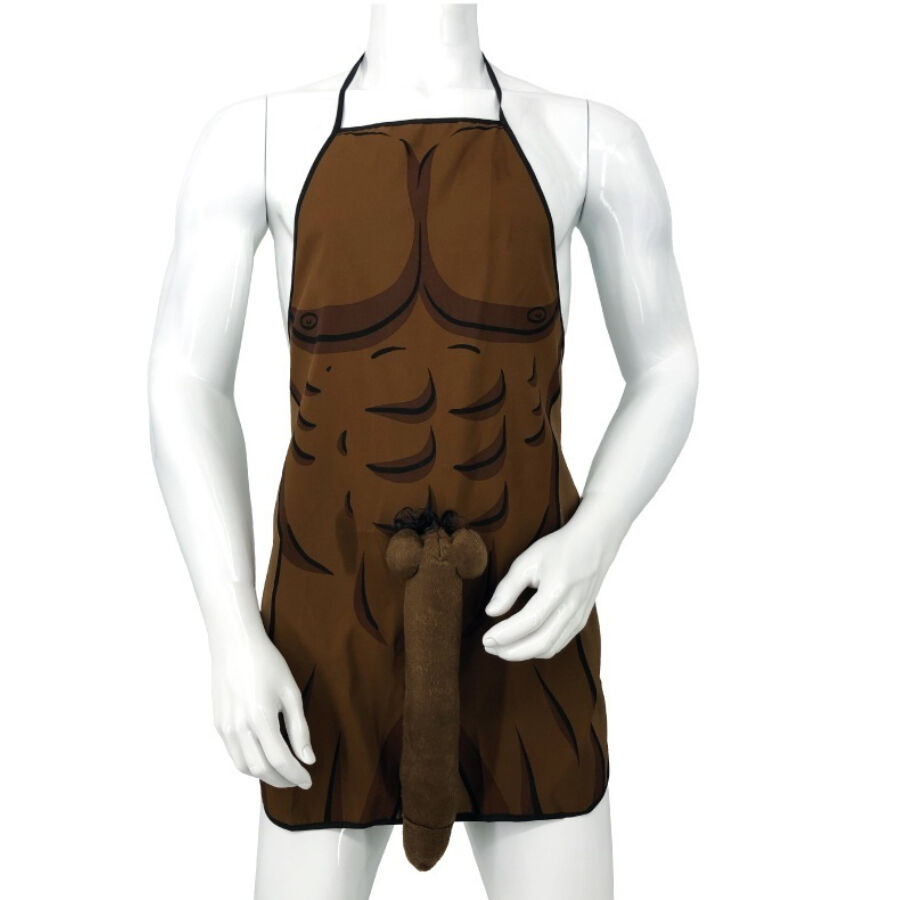 Diablo Picante-Grembiule Muscolare con Pene 3D Ton Marrone 1 Diablo Picante-Grembiule Muscolare con Pene 3D Ton Marrone — DIVERTY SEX · Articoli divertenti