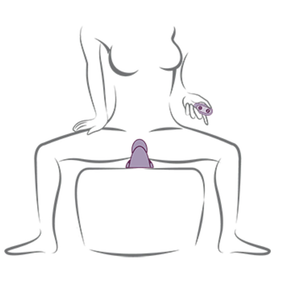 Rocks-off-Ruby Glow Violet Vibratore Sit-on-Silicone, 10 velocità · Vibratori (immagine 2)