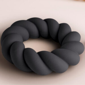 Rocks-off-Twist Anello Masturbatore di Silicone Nero-Waterproof · Anelli & Guaine per pene (immagine 5)
