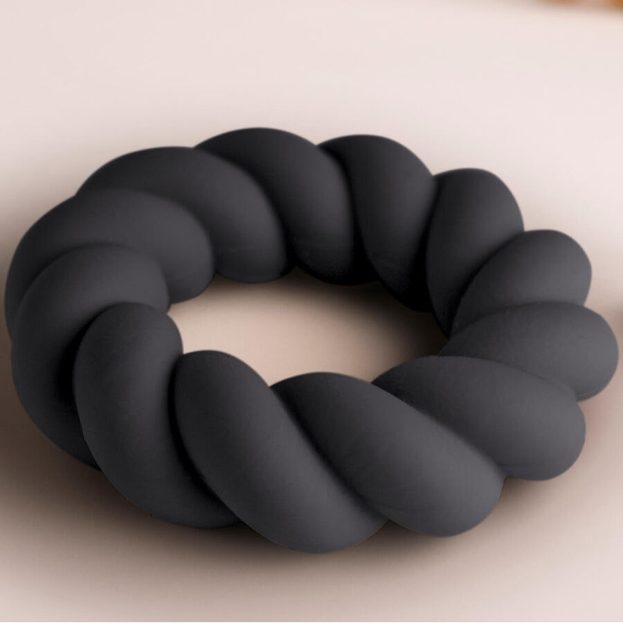 Rocks-off-Twist Anello Masturbatore di Silicone Nero-Waterproof · Anelli & Guaine per pene (immagine 5)