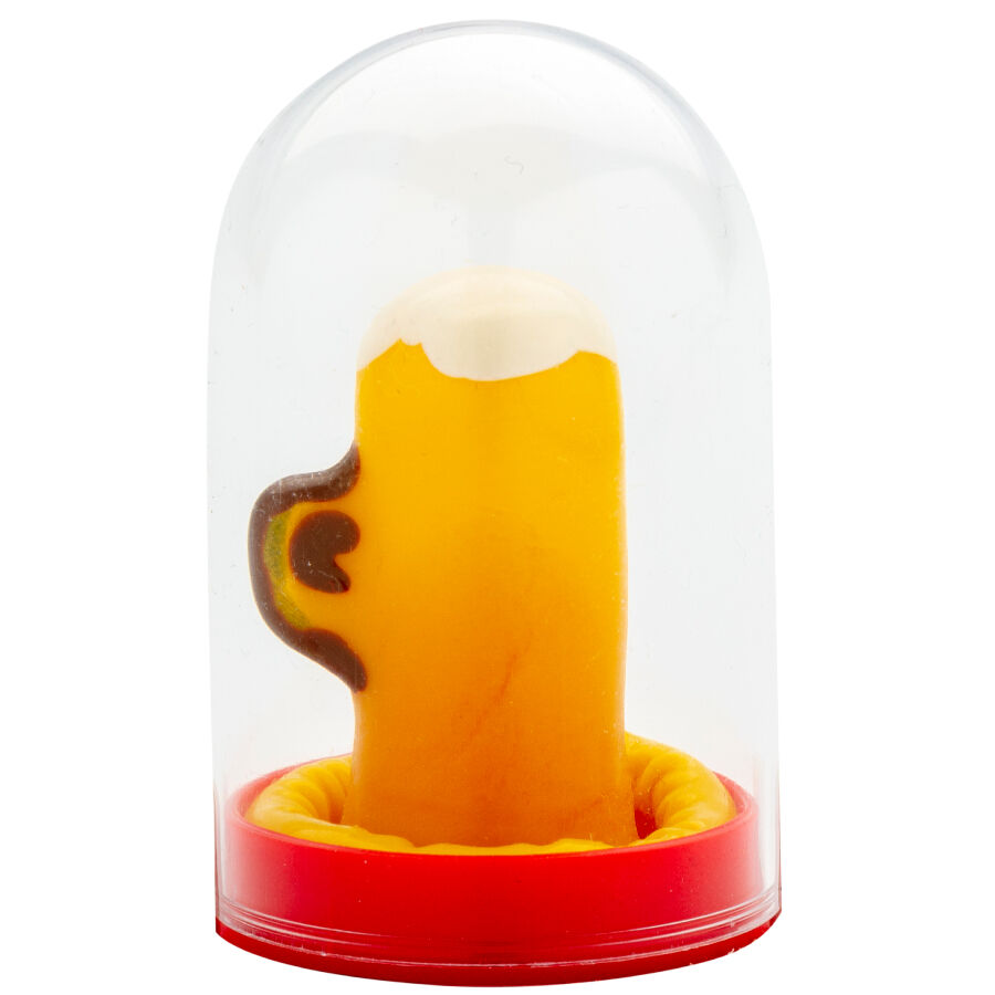 Condomerie-Preservativo dipinto a mano Bicchiere di birra-Lattice