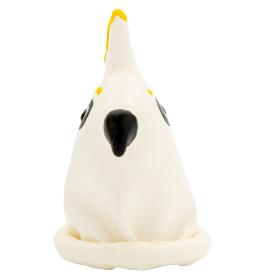 Condomerie-Preservativo dipinto Manuale Parrot White-Latex · Preservativi divertenti (imaginea 4)