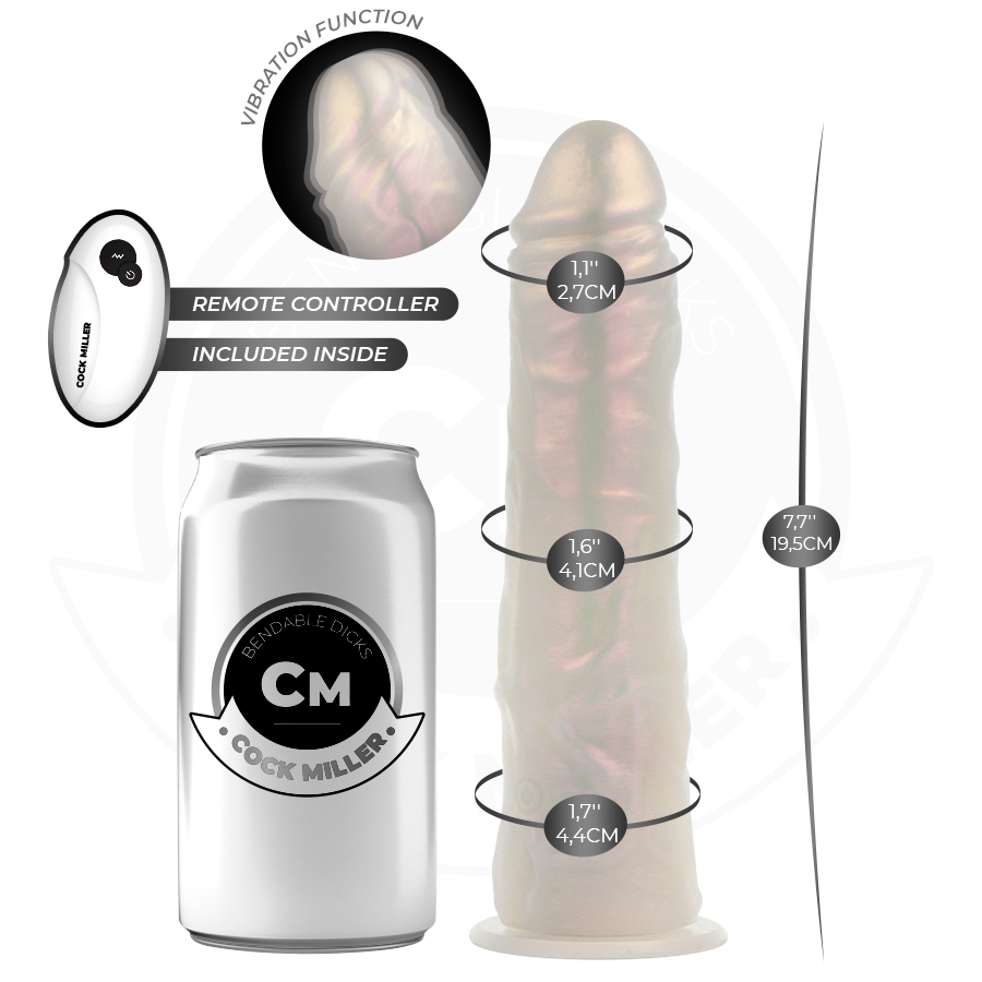 Cock Miller-Dildo con Ventosa, Luce e Vibrazioni con · Vibratori (immagine 7)