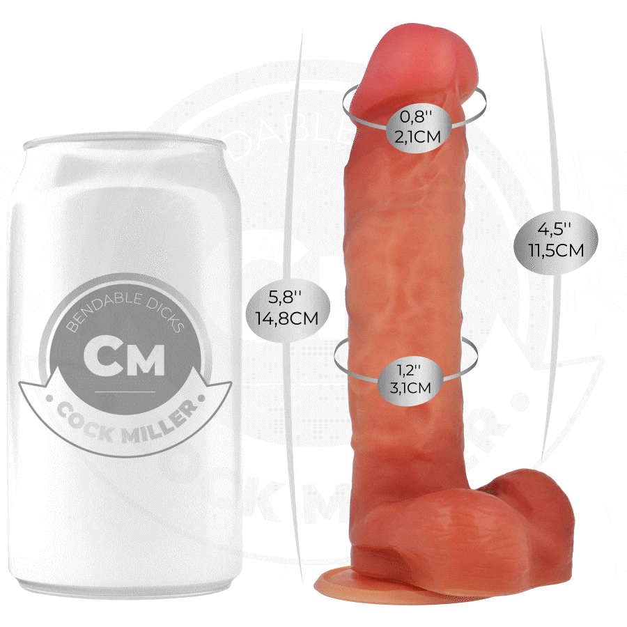 Cock Miller-Dildo Articolabile Iperrealista 14.8 cm-Silicone · Dildo & Stimolatori (imaginea 9)