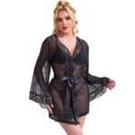 Subblime-Vestito Trasparente con Dettaglio Pizzo, Nero · Lingerie sexy donna