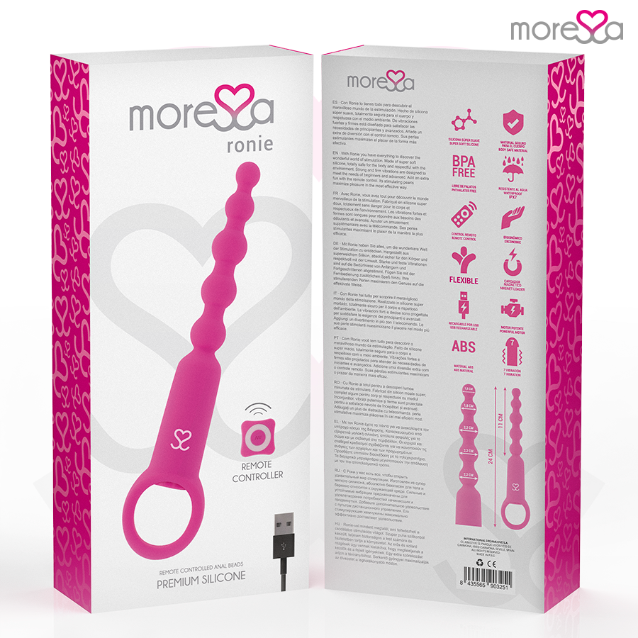 Moressa-Ronie Potente Rosario Vibratore Anale con Telecomando · Giocattoli anali (imaginea 7)