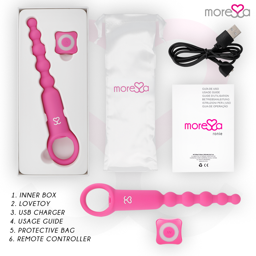 Moressa-Ronie Potente Rosario Vibratore Anale con Telecomando · Giocattoli anali (imaginea 6)