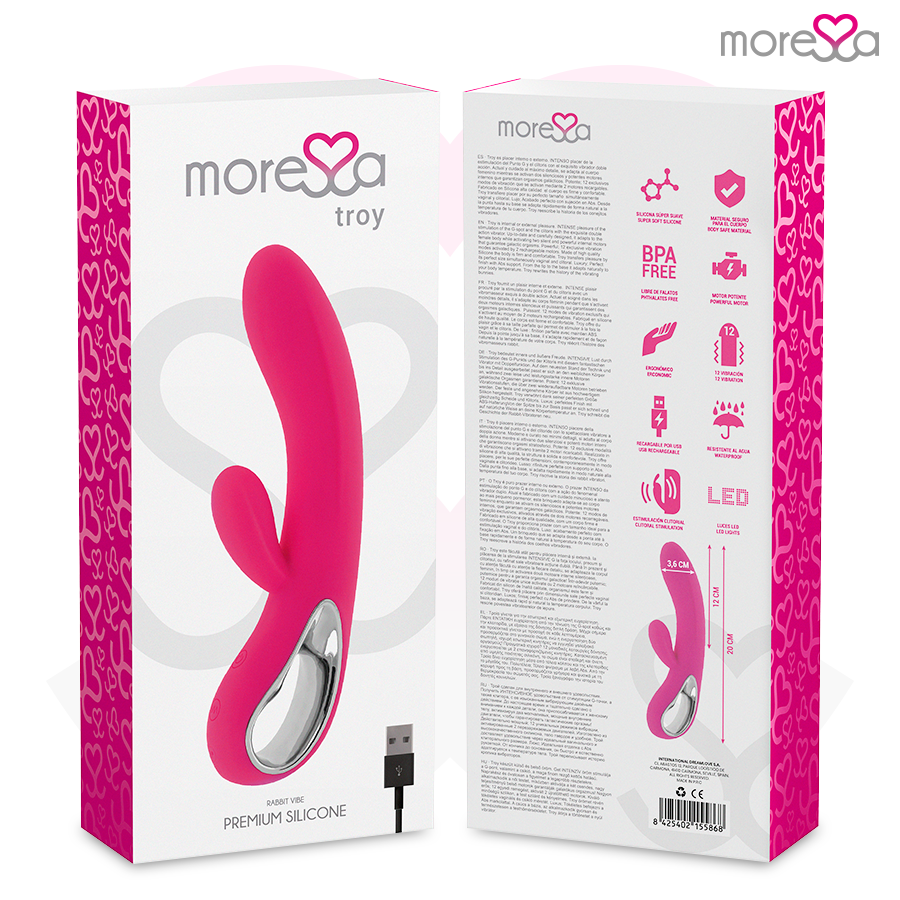 Moressa-Troy Premium in Silicone Medical Ricaricabile-12 velocità 7 Moressa-Troy Premium in Silicone Medical Ricaricabile-12 velocità · Vibratori (imaginea 7)