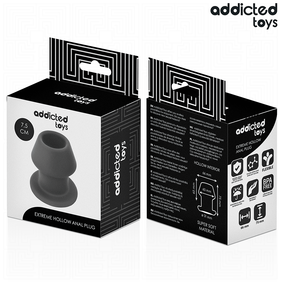 Addicted Toys-Extreme Hollow Anale Plug Silicone Size S 7.5 cm · Giocattoli anali (imaginea 7)