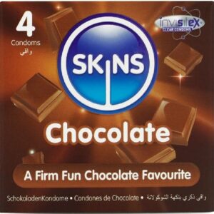 Skins-Condome Premium Cioccolato, Set 4 Pezzi · Preservativi