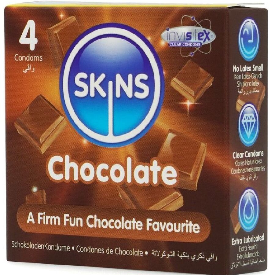 Skins-Condome Premium Cioccolato, Set 4 Pezzi · Preservativi (imaginea 4)