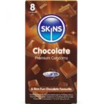 Skins-Pacchetto 8 Preservativo Premium con Sapore di Cioccolato · Preservativi