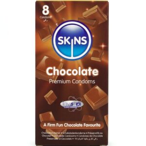 Skins-Pacchetto 8 Preservativo Premium con Sapore di Cioccolato 5 Skins-Pacchetto 8 Preservativo Premium con Sapore di Cioccolato · Preservativi