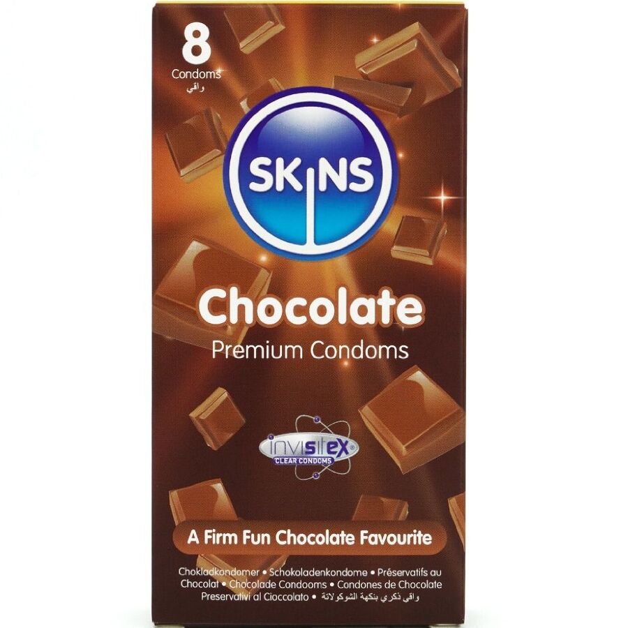 Skins-Pacchetto 8 Preservativo Premium con Sapore di Cioccolato 1 Skins-Pacchetto 8 Preservativo Premium con Sapore di Cioccolato · Preservativi