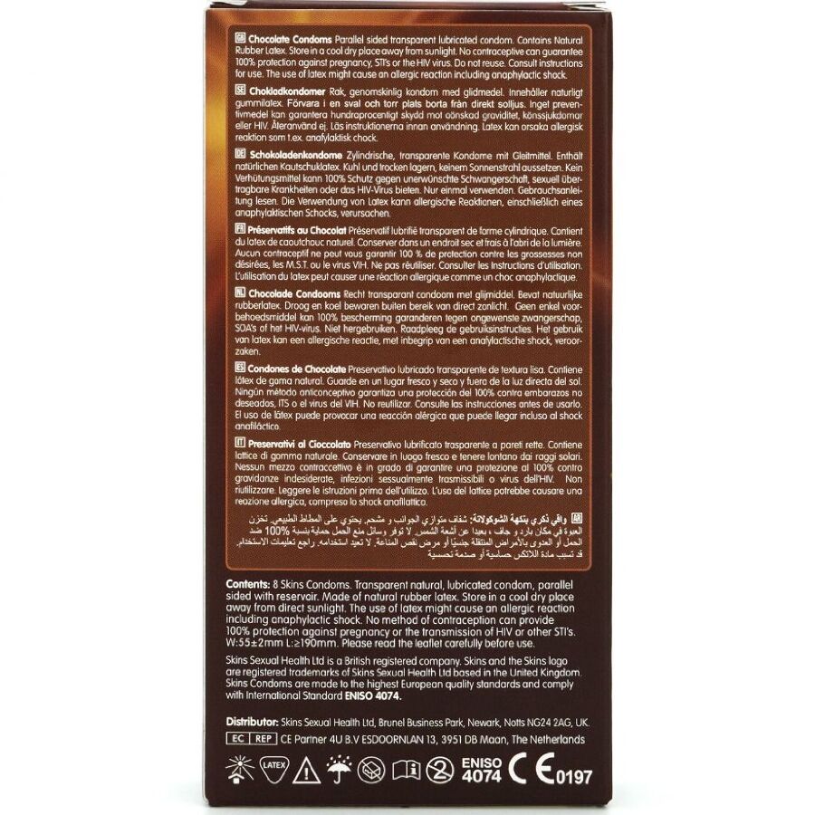 Skins-Pacchetto 8 Preservativo Premium con Sapore di Cioccolato 4 Skins-Pacchetto 8 Preservativo Premium con Sapore di Cioccolato · Preservativi (immagine 4)
