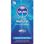 Skins-Natural Premium Preservativi Pacchetto 16-Latex · Preservativi