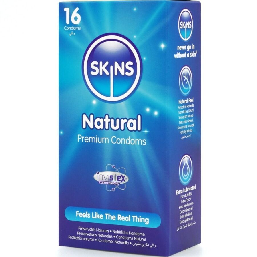 Skins-Natural Premium Preservativi Pacchetto 16-Latex 2 Skins-Natural Premium Preservativi Pacchetto 16-Latex · Preservativi (imaginea 2)
