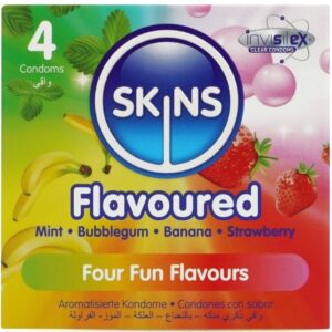 Skins-Pacchetto 4 Preservativo Premium Aroma Multiplo (banana)