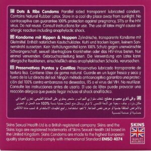 Skins-Dots & Ribs Premium Preservativi Pacchetto 4-Latex 8 Skins-Dots & Ribs Premium Preservativi Pacchetto 4-Latex · Preservativi (imaginea 4)