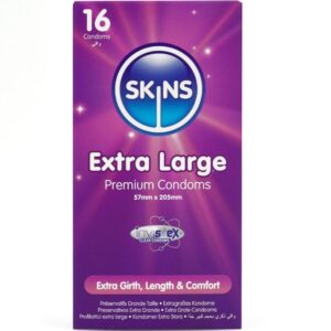 Skins-Extra Large Premium Preservativi Pacchetto 16