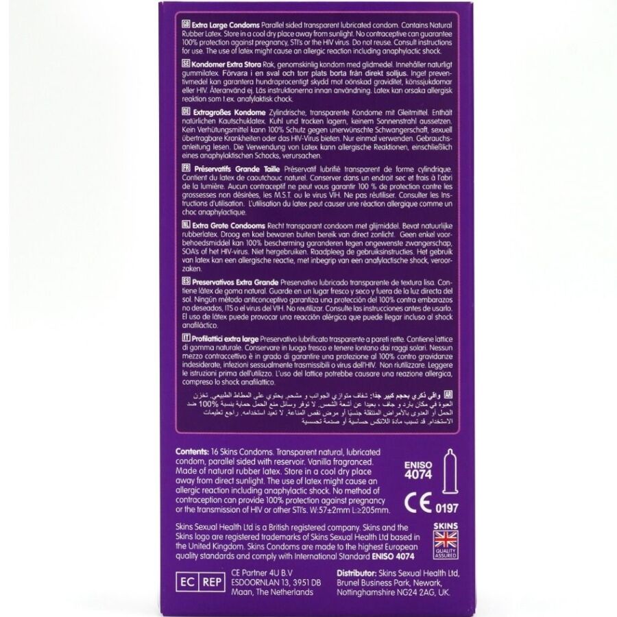 Skins-Extra Large Premium Preservativi Pacchetto 16 · Preservativi (immagine 4)
