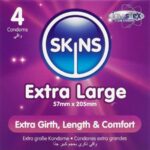 Skins-Extra Large Premium Preservativi Pacchetto 4-Latex · Preservativi