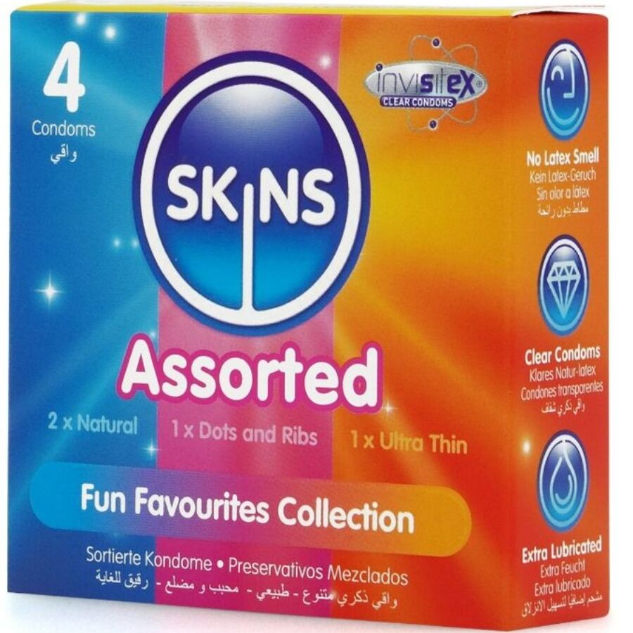 Skins-Pacchetto Premium Preservativi Assortiti, 4 Pezzi 2 Skins-Pacchetto Premium Preservativi Assortiti, 4 Pezzi · Preservativi (immagine 2)
