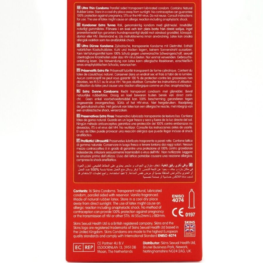 Skins-Pacchetto 16 Preservativo Ultra-sottile Premium-Latex 4 Skins-Pacchetto 16 Preservativo Ultra-sottile Premium-Latex · Preservativi (imaginea 4)
