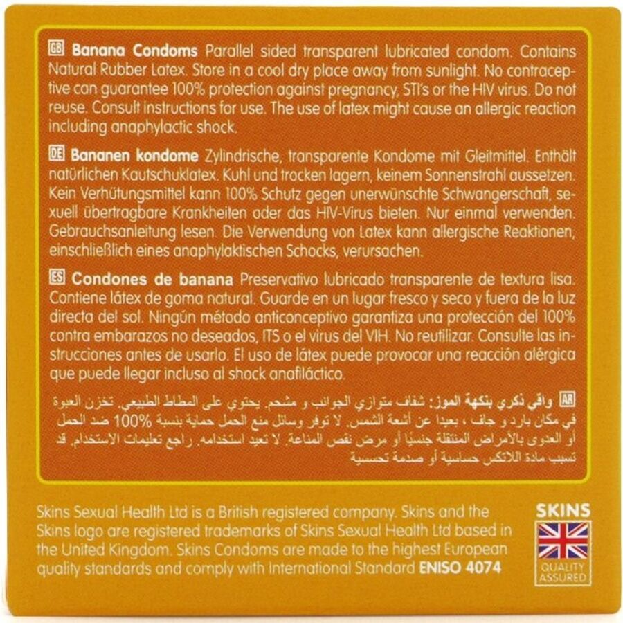 Skins-Preservativi Premium Aroma Banana, Pacchetto 4-Latex 3 Skins-Preservativi Premium Aroma Banana, Pacchetto 4-Latex · Preservativi (imaginea 3)
