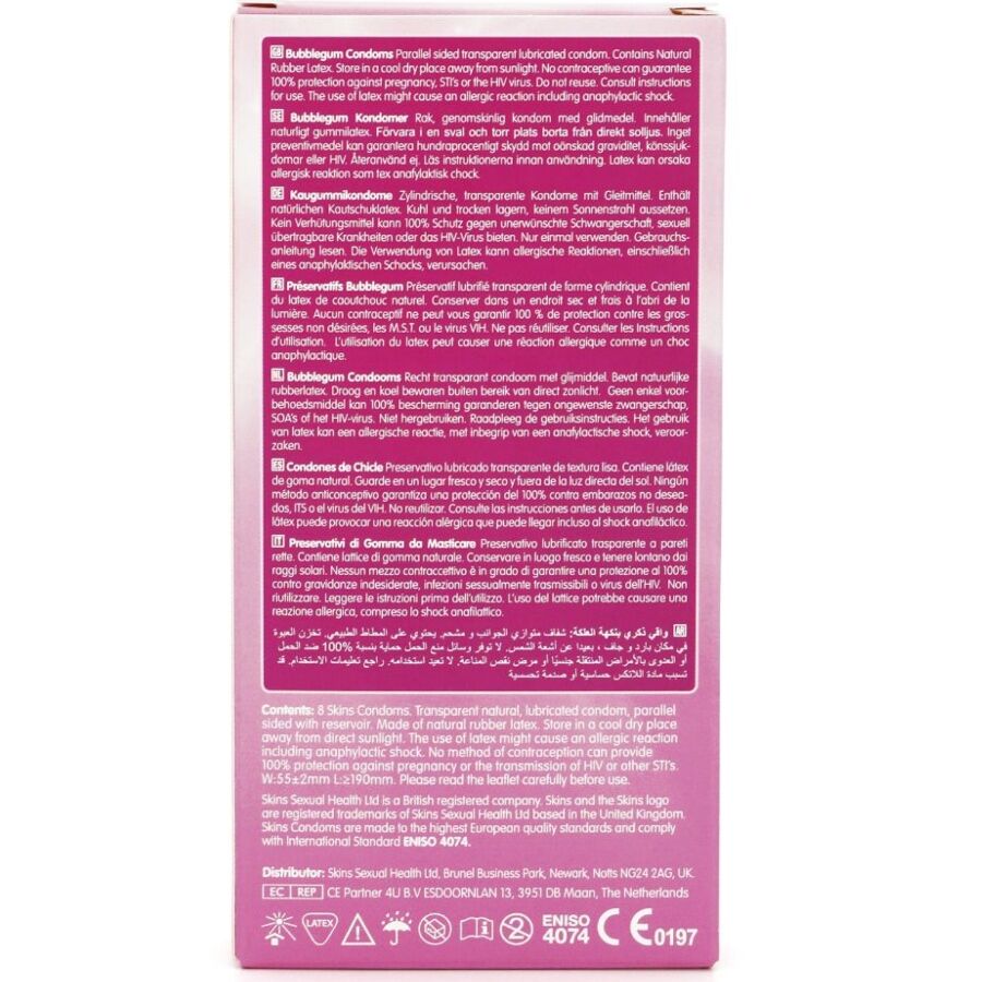 Skins-Bubble Gum Preservativo Premium Pacchetto 8 4 Skins-Bubble Gum Preservativo Premium Pacchetto 8 · Preservativi (imaginea 4)