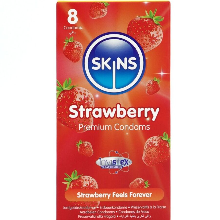 Skins-Preservativi Premium Fragole Pacchetto 8