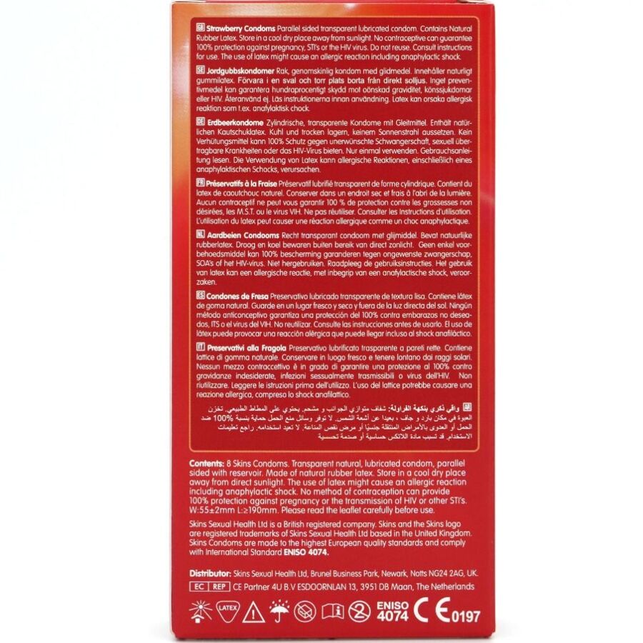 Skins-Preservativi Premium Fragole Pacchetto 8 · Preservativi (imaginea 4)
